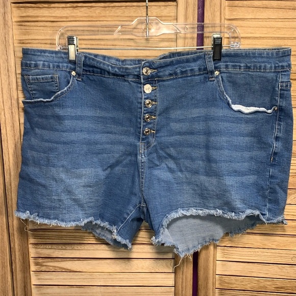 Women's Blue Jean Demin Shorts Plus Size 2X - Picture 1 of 4